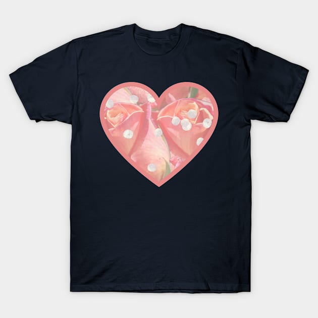 MOTHER'S DAY OR VALENTINES DAY HEART AND ROSES DESIGN GIFT IDEAS T-Shirt by KathyNoNoise